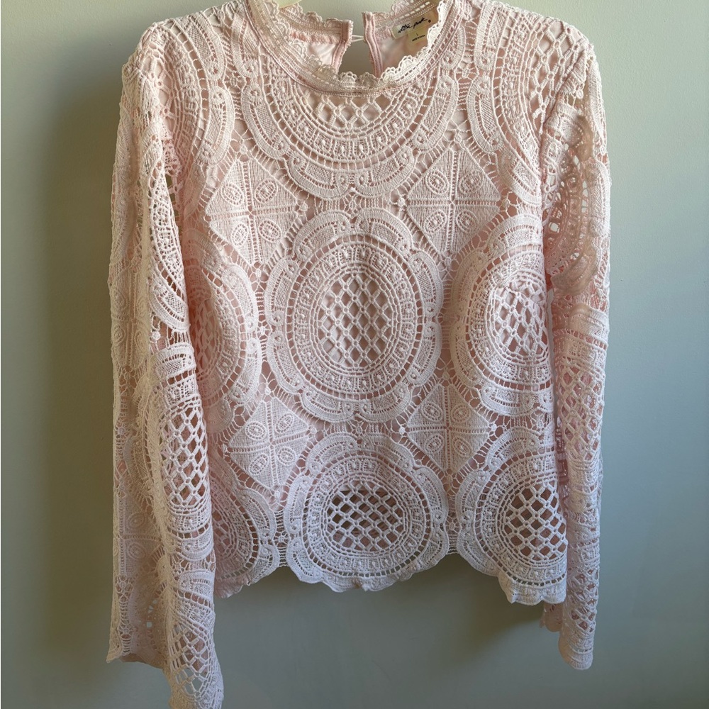 Ultra Pink Delicate Lace Blouse